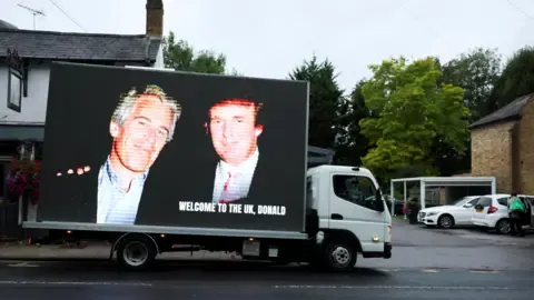 Several Arrests Carried Out After Donald Trump and Epstein Images Displayed on Royal Castle